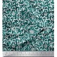 thumbnail image 1 of Soimoi polyester Crepe Fabric Leaves,Bird & Rose Flower Fabric Prints By Yard 42 Inch Wide, 1 of 3