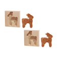 thumbnail image 1 of Oleegame 2PC Cookie Mold DIY Baking Moulds Wooden Cookie Cookie Moulds Embossing Craft Decorative Baking Tools For Christmas Thanksgiving Christmas Kitchen, 1 of 4