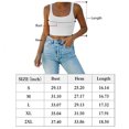 thumbnail image 4 of Débardeur Sans Manches à Col Rond pour Femmes Été Débardeur à Col Carré Solide Sans Manches Stretch Col Carré Slim Basique, 4 of 4