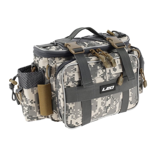 Fishing Tackle Bag Waterproof Fishing Tackle Storage Bag Large Capacity Multi-pockets Accessories Holder Lures Storage Pouch Portable Fishing Bag for Outdoor Sea Fishing