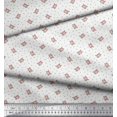thumbnail image 2 of Soimoi Tissu en Viscose Chiffon Feuilles & Roses Imprimé Floral 1 Yard 42 Pouces de Large, 2 of 3