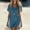 Sky Blue, variant on Caywon Women's V-Neck Short Sleeve T-Shirt Dress, Relaxed Fit Cotton Linen Blend Casual Shift Dress with Side Pockets for Vacation, Beach & Everyday Wear