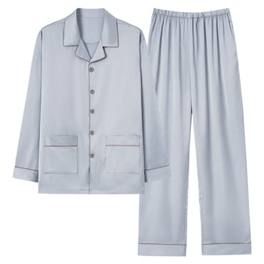 tarylea Ensemble de Pyjama d'Automne Grande Taille pour Femmes, Chemise à Col Rabattu Boutonnée, Pantalon à Taille Élastique avec Poches, Couleur Unie, Décontracté, Ample, Extensible, Tenue de Détente Confortable