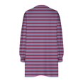 thumbnail image 5 of RXIRUCGD Sweat-Shirt Oversize à Col Rond pour Femmes Imprimé Manches Longues Tunique, Violet, Taille : TG, 5 of 5