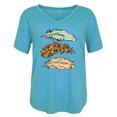thumbnail image 4 of Pompotops Femmes Mode Casual Chemises Manches Courtes Tee Tops Chemisier, 4 of 4