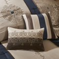 thumbnail image 2 of Donovan 7 Piece Jacquard Comforter Set Navy Cal King, 2 of 4