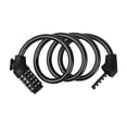 thumbnail image 3 of EGNMCR Bicycle Lock Battery Bike Water Proof Thick Steel Cable Lock Motorcycle Mountain Bike Portable Antitheft Password Lock Five-digit Password Black + Lock Frame Bicycle combination lock, 3 of 9