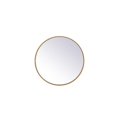 thumbnail image 1 of Elegant Decor MR4821BR Miroir Rond Cadre en Métal 21 Po, Laiton, 1 of 1