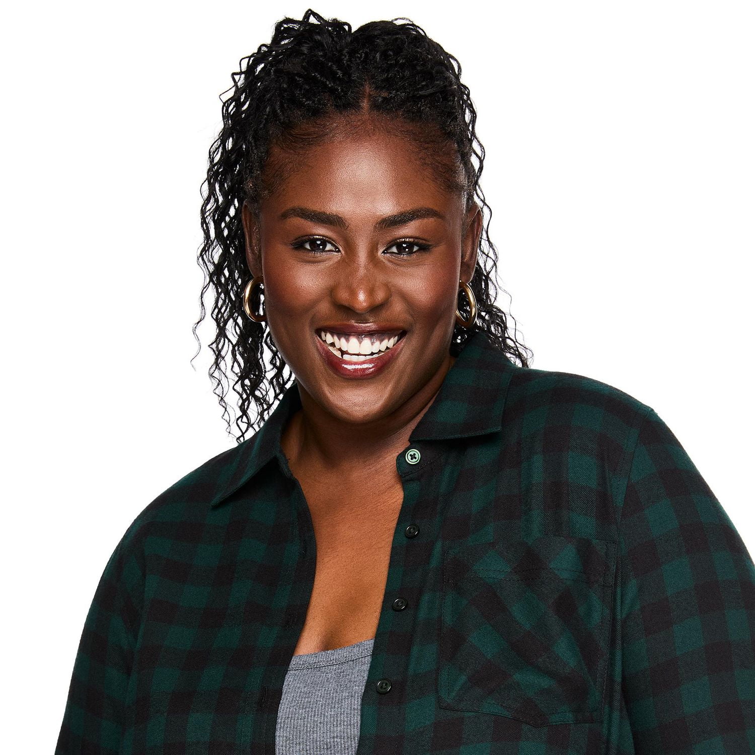 Lane Bryant Women's Plus Plaid Button-Up Shirt