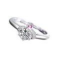 thumbnail image 2 of Or Blanc Réglable Plaqué Ouvert Réglable Amants Anneau Strass Cuivre Strass Cloutés Bijoux Amants Couple Mariage, 2 of 6