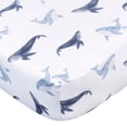 thumbnail image 1 of Gerber Infant Knit Crib Sheet Whales, 1 of 4