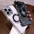 thumbnail image 4 of iPhone 14 Pro Max/13/12/11 Case - Transparent & Electroplated, Durable with Magnetic Feature - Unisex, Elegant Protection, 4 of 5
