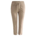 thumbnail image 2 of Plus Size Solid Straight Leg Pants for Women High Waist Comfortable Elastic Drawstring Casual Trousers, 2 of 4