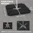 thumbnail image 3 of Outsunny 4 Piece Umbrella Base Stand w/ U Locking, Black, 3 of 10