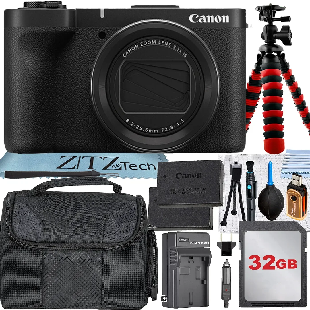 Canon PowerShot V1 4K Vlogging Camera + 32GB Memory Card + Case +