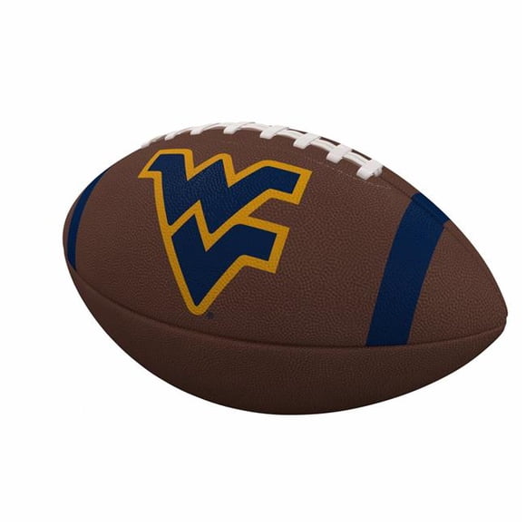 Logo Brands 239-93FC-1 West Virginia Team Stripe Official-Size Composite Football