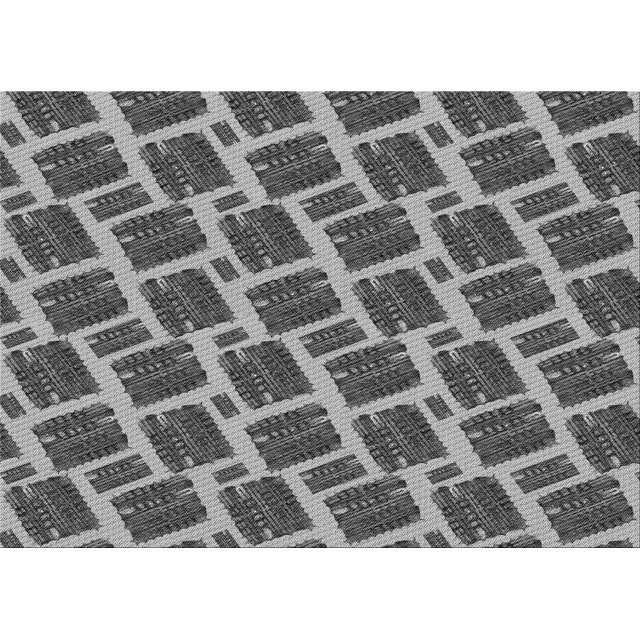 Ahgly Tapis Rectangulaire Lavable en Machine Intérieur Transitionnel Gris Foncé, 7 Pieds x 10 Pieds