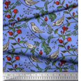 thumbnail image 2 of Soimoi Poly Georgette Fabric Bird & Leaf Bird Fabric Prints By Yard 42 Inch Wide, 2 of 3