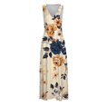 thumbnail image 4 of TJAZFJPA Robe en Dentelle Femme Mode Femme Printemps et Été Imprimée Sans Manches Col en V Fermeture Éclair Latérale Style Robe (5) Combinaisons pour Porter sous les Robes Grande Taille Robes d'Été pour Femmes, 4 of 7