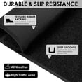 thumbnail image 4 of Morefany Front Doormat Indoor Outdoor Entrance Door Mat Heavy Duty Dirt Trapper Welcome Mat Non Slip Rubber Backing Rug Black Pebbled 3'x8', 4 of 7