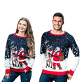 thumbnail image 1 of Couple - Santa And Reindeer Sweater Couple's Ugly Christmas Sweater, 1 of 2