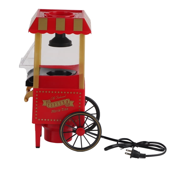 Machine à Maïs Soufflé, Modèle Rétro Rouge Machine Automatique à Maïs Soufflé Popper à Maïs Soufflé Qualité Professionnelle