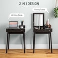 thumbnail image 4 of HOMCOM Modern Vanity Desk with Flip-up Mirror and 2 Drawers for Bedroom, 4 of 10