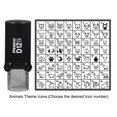 thumbnail image 1 of Printtoo Personalized Animals Theme Icons Rubber Stamp Self Inking Stamper 12 mm-Red, 1 of 7