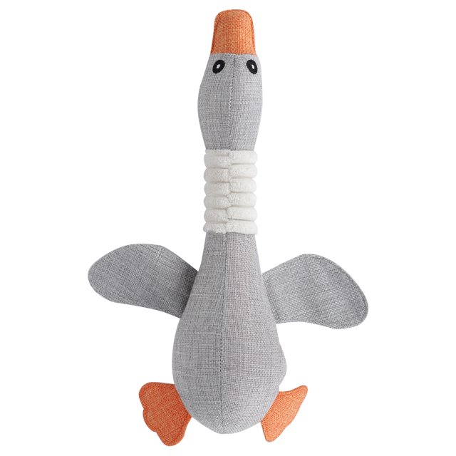 Dog Squeaky Goose, Lightweight Durable Dog Chew Toy For Home For Pet Beige