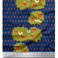 thumbnail image 1 of Soimoi Rayon Fabric Leaves,Bird & Fresh Fruits Decor Fabric Printed Yard 42 Inch Wide, 1 of 1