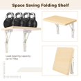 thumbnail image 4 of Tablette Pliante avec Support, Tablette Pliable Robuste, Table Pliante Murale en Bois, Tablette Flottante Gain de Place pour Buanderie Cuisine Salle d'Étude, 4 of 8