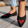 thumbnail image 4 of Mepaouo Ballerines pour Femmes à Bout Pointu en Tricot Chaussures de Robe Confort Classiques Souples à Petit Talon Compensé à Enfiler, 4 of 8