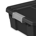 thumbnail image 3 of Sterilite 6-Pack 10 Gallon Stacker Tote, Rugged Plastic Storage Bins, Black, 3 of 8