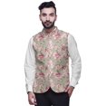 thumbnail image 1 of Atasi Floral Printed Wedding Jackets For Men Nehru Jacket Waist Coat For Festive Season-Medium, 1 of 6