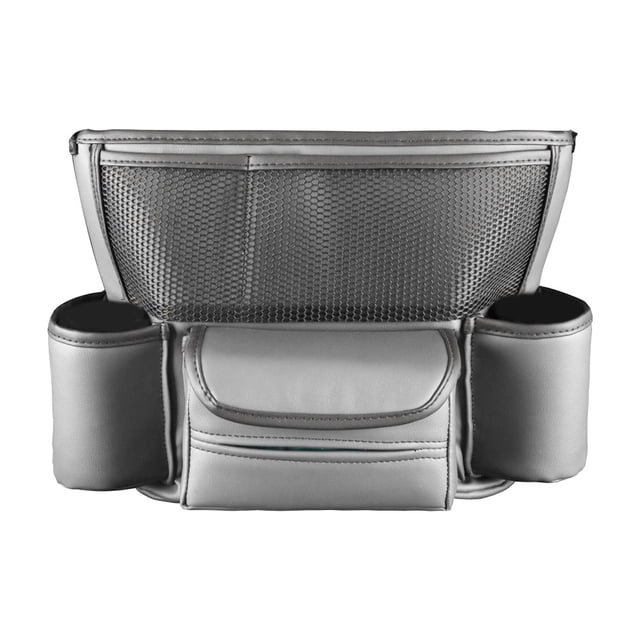 Multi-functional Car Console Armrest Storage Organizer - Leather Vehicle Interior Partition Pouch with Storage Compartment, Available in Black, Grey, ArmyGreen - 14.2 x 10.2 x 7.1 inches, 12.7oz