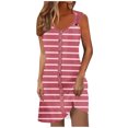 thumbnail image 2 of Ovzne Robes d'Été pour Femmes 2025 Robe pour Femme Robe de Printemps et d'Été pour Femmes Vacances Boutonnée Col en V à Bretelles Robe Haut Robe de Vacances Liquidation, 2 of 5