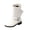 White, variant on Lovzfmll Wide Calf Boots for Women, Plus Size Cowboy Riding Low Heel, Block Heel Round Toe Booties Belt Buckle Casual White Boots