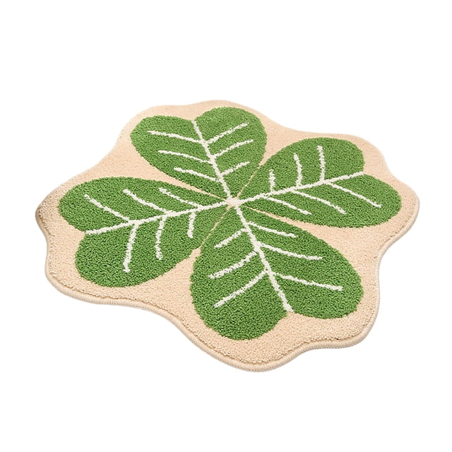 Flower Carpet Bathroom Mat Washable Soft Decorative Area Rug for Living Room Entrance Polyester Fiber Home