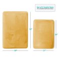 thumbnail image 3 of Set of 2 Small Clara Clark Bath Mat Bathroom Rug - Absorbent Memory Foam Bath Rugs - Non-Slip, Thick, Cozy Velvet Feel Microfiber Bathrug, Plush Shower, Toilet- Floor Bathmats Carpet - Gold - 17"x24", 3 of 6