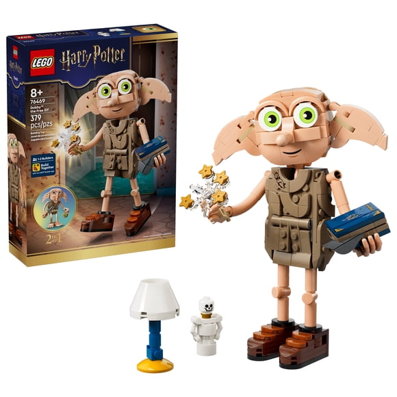 LEGO Harry Potter Dobby the Free Elf - 2 in 1 Building Toy for Girls & Boys, Ages 8+ - Harry Potter Gift for Fans - Kids Bedroom, Desk or Bookshelf Decor - 76469