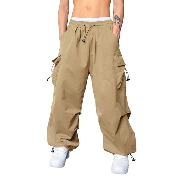 2025 Hommes Décontracté Taille Couleur Proclub Chapeau de Sport Multi Tissé Grande Poche pour Hommes Pied Corde Uni Pantalons à Poches pour Hommes Cargo de Rue Lien Commerce Équitable Pantalons pour Hommes Pantalons Cargo pour Hommes