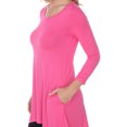 thumbnail image 3 of (fuchsia, l) - Tunique Unie pour Femme, 3 of 5