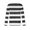 thumbnail image 4 of KIHOUT Nouveau T-Shirt de Sport Décontracté pour Homme à Manches Longues, Rayé Imprimé, Col Rond, Chemisiers Chemises BK/L, 4 of 5