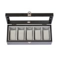 thumbnail image 5 of Mele and Co Tate Java Finish Glass Top Wooded Watch Box, 5 of 5
