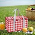 thumbnail image 4 of UsRHHA Foldable Cloth Picnic Basket Large Capacity, Hand Carry Storage Basket for Outdoor Garden Vegetable, Tableware Storage Basket Spring Trip, 4 of 6