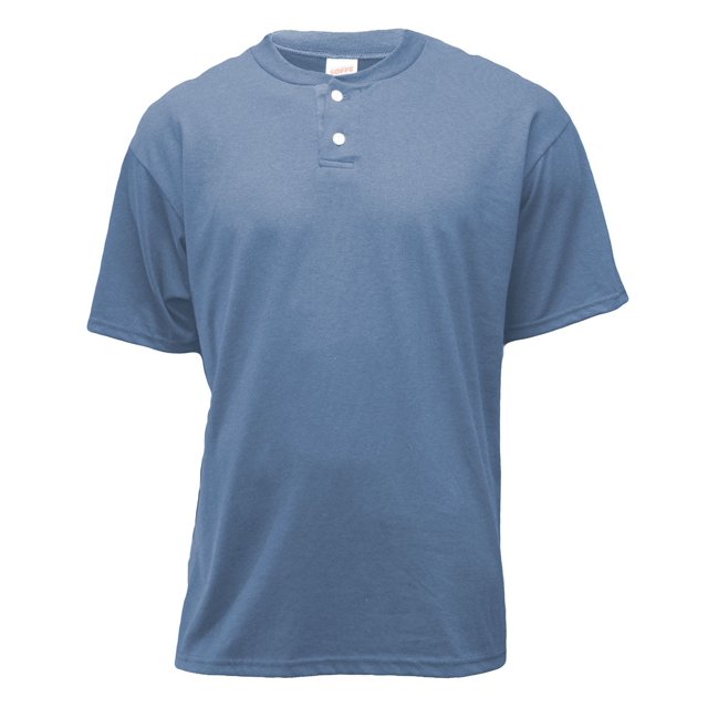 Soffe Men's Short Sleeve Henley Placket T-Shirt - M206