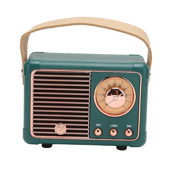 Retro BT Speaker, HiFi Stereo, Low Power Consumption, Portable Vintage Speaker for Home Outdoor with 360 Degree Surround Sound, 3 Hours Battery Life, BT 5.0