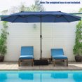 thumbnail image 1 of Patiojoy Parasol de Patio Double Face de 15 Pi, Parasol de Marché Extra-Grand pour l'Extérieur, Bleu Marine, 1 of 7