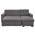 thumbnail image 3 of Moderne Tissu Sofa Sectionnel avec Lit, Rangement, 93,25 po - Charbon, 3 of 8