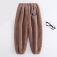 thumbnail image 2 of Girl's Fuzzy Pajama Pants Elastic Waist Fleece, 2 of 3